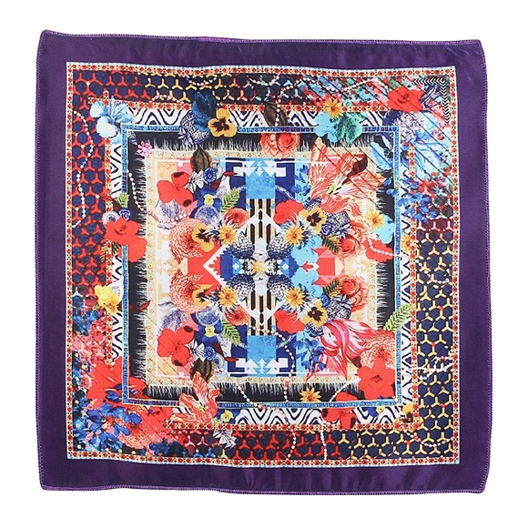 Unbranded Other - Mens Floral Abstract Pocket Square Handkerchief